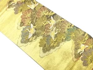 延寿松鶴織り出し　袋帯